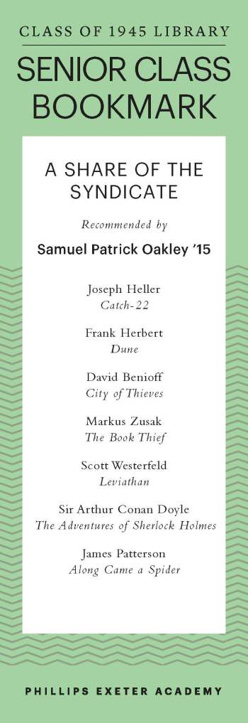 Samuel Patrick Oakley '15